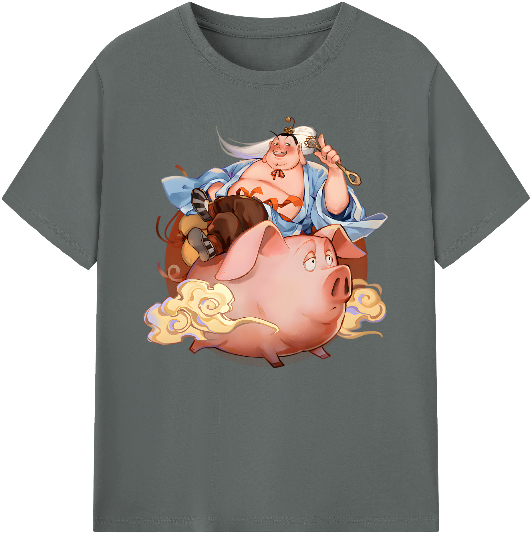 （画像用） Ne Zha 2 ナタ 魔童の大暴れ 綿100％ メンズ半袖Tシャツ｜肌触りやわらか＆通気性